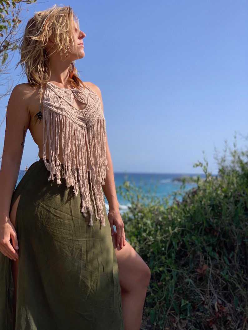 Boho macrame maxi necklace - CAGLIARI