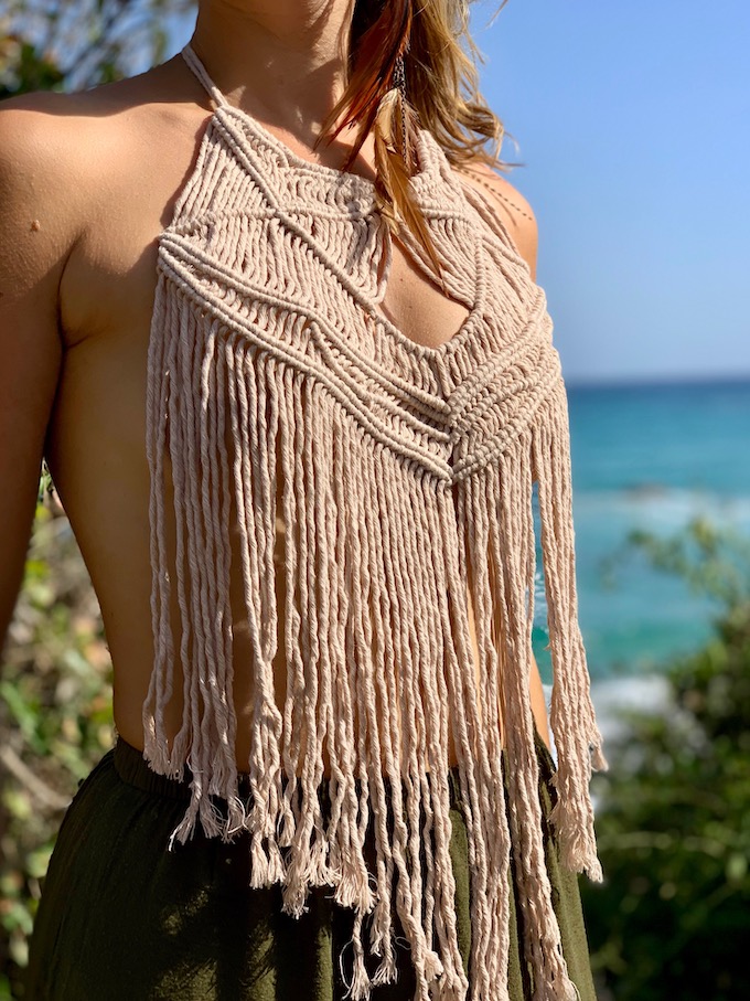 Boho macrame maxi necklace - CAGLIARI